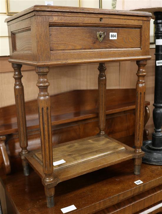 An oak sewing table W.47cm